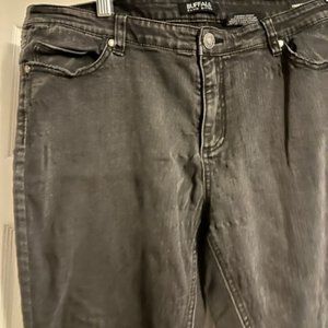 Buffalo David Bitton Mid Rise Francesca Skinny Stretch Womens 14/34 Black Denim